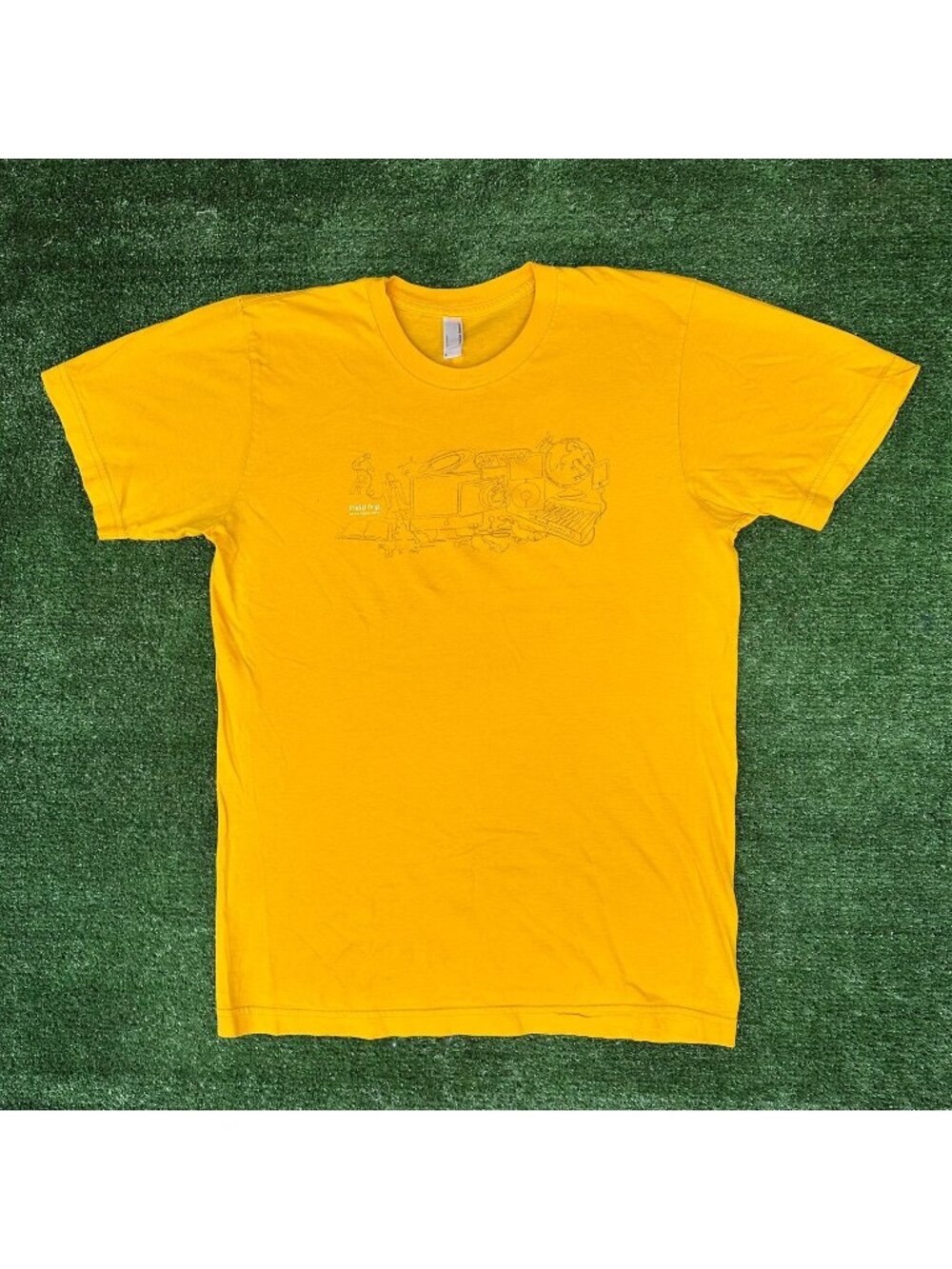 Vintage Y2K Apple Store Field Trip T-Shirt iMac iPhone iPod Tech Promo Yellow S